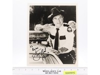 Sheriff Rosco The Dukes of Hazzard James Best AUTOGRAPHED B&W 8x10 Photograph