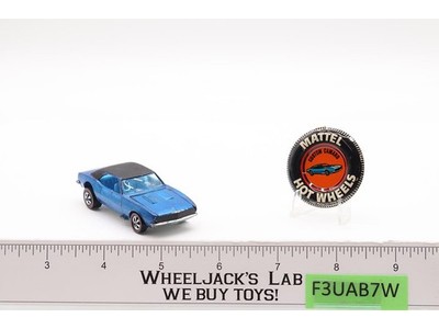 Blue Custom Camaro Black Roof & Blue Int. 1967 1968 Hot Wheels Mattel Redline RL
