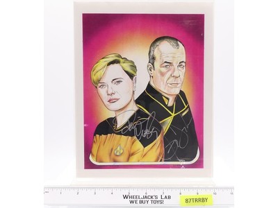 Denise Crosby Jerry Doyle Star Trek/Babylon 5 AUTOGRAPHED 8x10 Artist Print