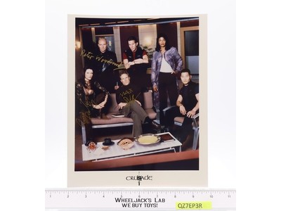 Cast of Crusade TV Show Dobro/Woodward/Brooks AUTOGRAPHED 8x10 Photograph