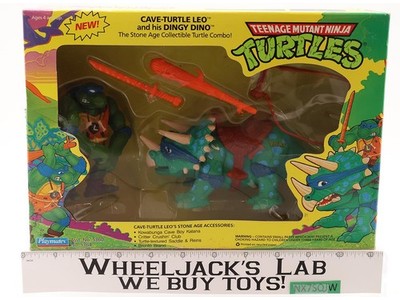 Cave Turtle Leo & his Dingy Dino TMNT 1993 Playmates NEW SEALED