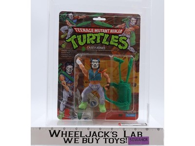 Casey Jones AFA GRADED 80+ 80/85/85 TMNT 19-Back 1989 Playmates NEW SEALED