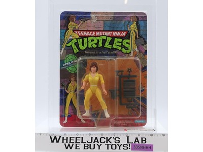April O'Neil BLUE STRIPES AFA GRADED 80 80/80/85 TMNT 10-Back 1988 Playmates NEW