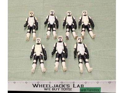 Lot of 7 Star Wars Biker Scouts 1970s-1980s Vintage Action Figures
