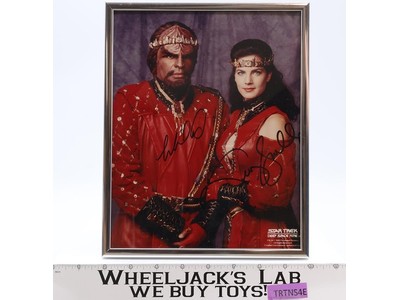 Worf & Jadzia Star Trek Deep Space 9 Dorn/Farrell AUTOGRAPHED Framed Picture