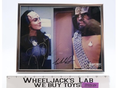 K'Ehleyr / Lt. Worf Star Trek Next Gen Plakson/Dorn AUTOGRAPHED Framed Picture