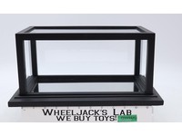 Black Wooden & Glass Display Case With Mirror Bottom 13.5 Long x 8 Wide
