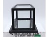 Black Wooden & Glass Display Case With Mirror Bottom 13.5 Long x 8 Wide