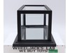 Black Wooden & Glass Display Case With Mirror Bottom 13.5 Long x 8 Wide