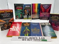 10 Book Lot STAR TREK Novels Monsters Black Fire Klingon Dict. 1st Pocket Ed VG