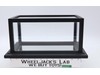 Black Wooden & Glass Display Case With Mirror Bottom 13.5 Long x 8 Wide