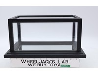 Black Wooden & Glass Display Case With Mirror Bottom 13.5 Long x 8 Wide