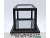 Black Wooden & Glass Display Case With Mirror Bottom 13.5 Long x 8 Wide