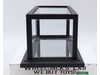 Black Wooden & Glass Display Case With Mirror Bottom 13.5 Long x 8 Wide