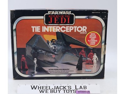 Imperial Tie Interceptor 100% Complete W/ INSERT Star Wars ROTJ 1983 Kenner