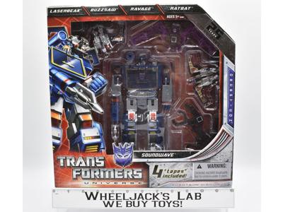 Soundwave 4 Tapes RID Universe 25th Anniversary SDCC NEW MISB Transformers