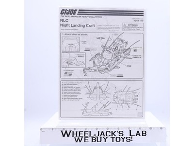 Night Landing Craft NLC 2001 ORIGINAL Instructions Blueprints G.I. Joe Vehicle