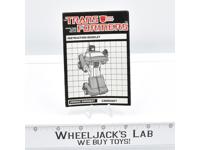 Camshaft Action Figure Instruction Manual Booklet 1985 Hasbro G1 Transformers