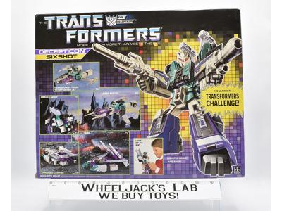 Sixshot NR MINT FIGURE NICE BOX 100% Complete 1987 Vintage G1 Transformers