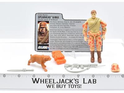 Spearhead &amp; Max Point Man &amp; Bobcat 100% Complete GI Joe 1988 Hasbro ARAH