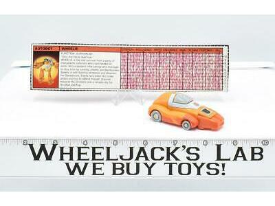 Wheelie ~ 100% Complete 1986 Vintage Hasbro G1 Transformers Action Figure W TECH