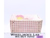 Pink Gingham Plaid Strawberries Ice Cream Vinyl Lunch Box ONLY 1970s Aladdin Vtg