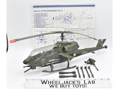 Dragonfly Assault Copter A 100% Complete 1983 G.I. Joe Cobra Action Figure
