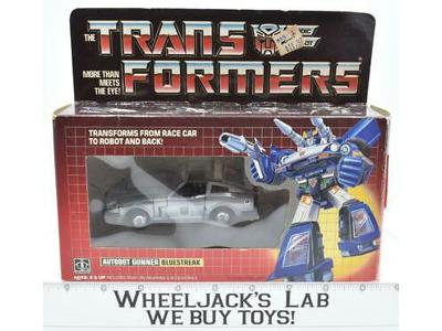 Bluestreak MIB 100% Complete E 1985 Vintage Hasbro Action Figure G1 Transformers