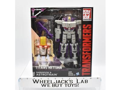 Darkmoon &amp; Astrotrain 2015 Voyager NEW Titans Return Generations Transformers