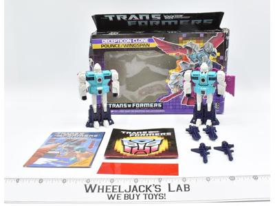 Pounce &amp; Wingspan NR MINT FIG MIB 100% Complete 1986 Vintage G1 Transformers
