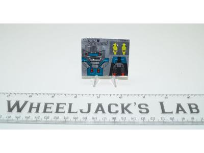 Nautilator Decal Sticker Sheet G1 Transformers 1988 Vintage Action Figure