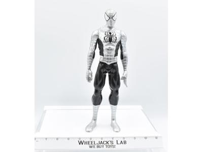 Spiderman Silver &amp; Black Hasbro Titan Hero Avengers Marvel Comics 12" 2013