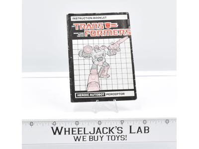 Perceptor Action Figure Instruction Manual Booklet 1985 Hasbro G1 Transformers