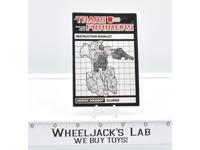 Sludge Action Figure Instruction Manual Booklet 1985 Hasbro G1 Transformers
