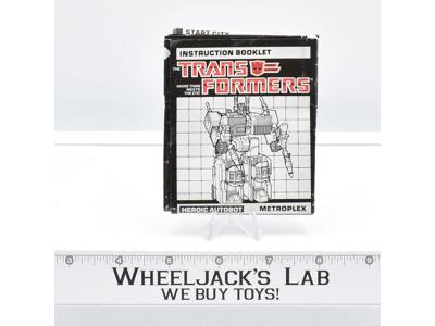 Metroplex Action Figure Instruction Manual 1985 Vintage Hasbro G1 Transformers