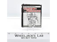 Metroplex Action Figure Instruction Manual 1985 Vintage Hasbro G1 Transformers