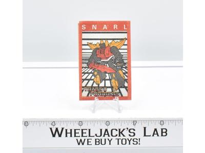 Snarl Reflect In the Dark Iron On Patch G1 Transformers 1986 Action Figure