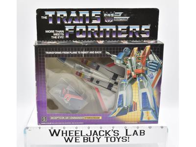 Starscream MIB NR MINT FIG Complete 1984 Vintage Action Figure G1 Transformers