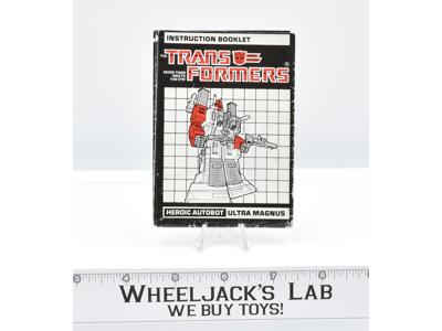 Ultra Magnus Action Figure Instruction Manual Booklet 1986 G1 Transformers