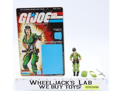 Lady Jaye 100% Complete W/ 34 Card V1 G.I. Joe 1985 Hasbro Vintage Action Figure