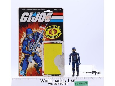 Cobra Enemy V1 100% Complete W/ 11 Cardback GI Joe 1982 Vintage Action Figure