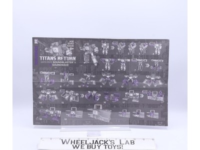 Soundblaster & Soundwave Titans Return Instruction Manual Hasbro Transformers