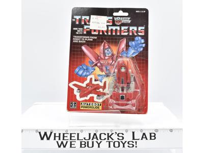 Powerglide W/ BUBBLE WHITE BORDER Complete Vintage Hasbro 1985 G1 Transformers
