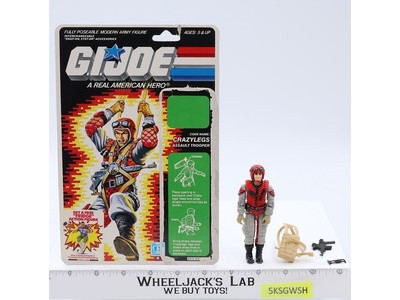 Crazylegs 100% Complete 34 Cardback 1987 G.I. Joe Hasbro Vintage Action Figure