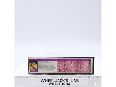 Razorclaw Action Figure Tech Spec 1986 Vintage Hasbro G1 Transformers