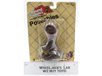 Pound Puppies Poseables The Sitting Brown Bulldog MOSC Tonka Employee Owned 1986