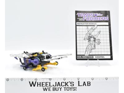 Shrapnel ~ 100% Complete 1985 Vintage Action Figure G1 Transformers W MANUAL