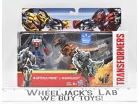 Optimus Prime Grimlock WALMART 2 Pack Transformers AOE Age of Extinction 2014