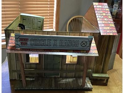 Circle X Ranch * 22 Photo's * Johnny West Marx Vintage Cardboard Playset 1966