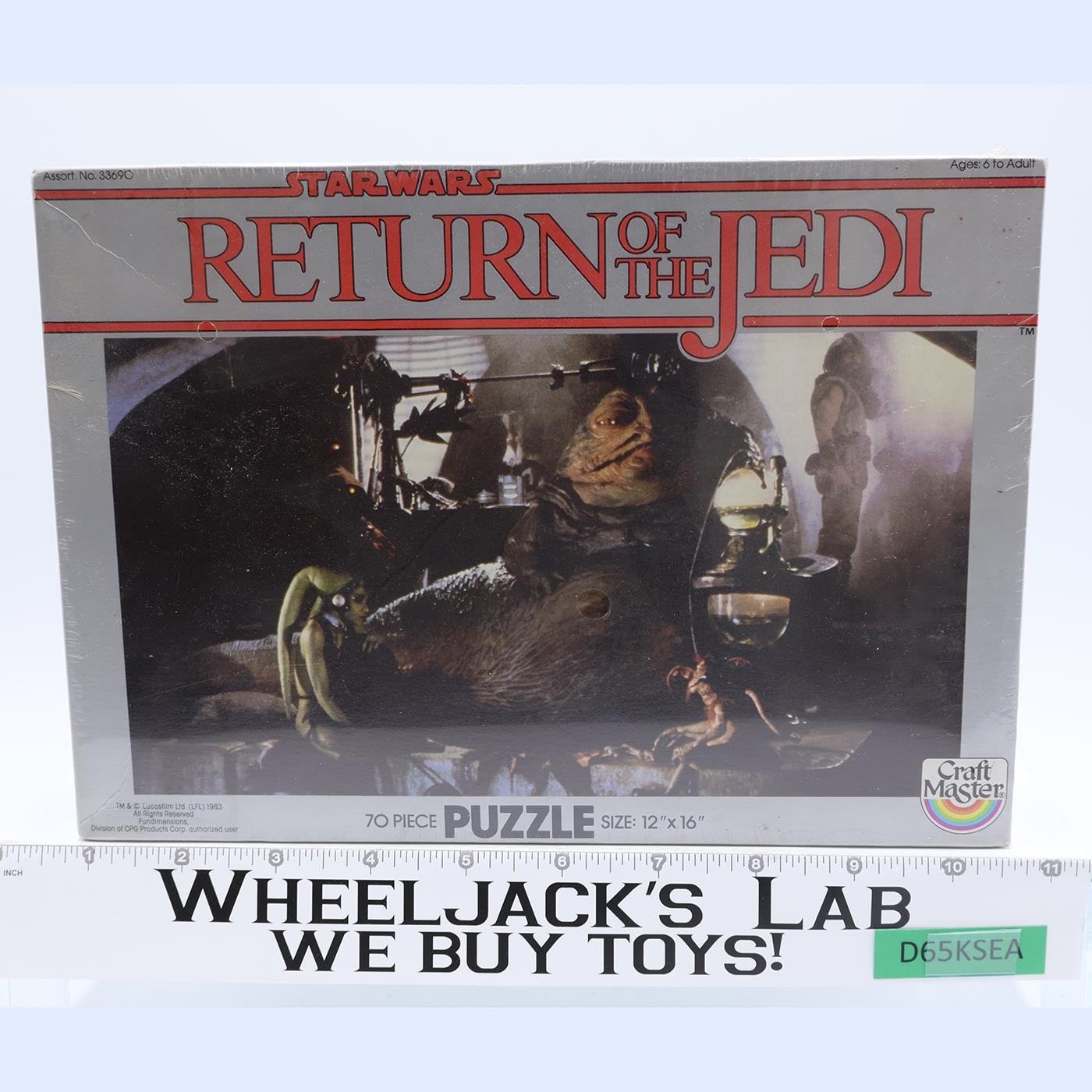 Jabba the Hutt Throne Room Star Wars 1983 Craft Master 70pc Puzzle NEW SEALED